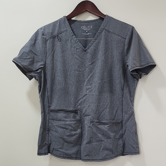 Cherokee Tops - Cherokee Allura Gray Scrub Top